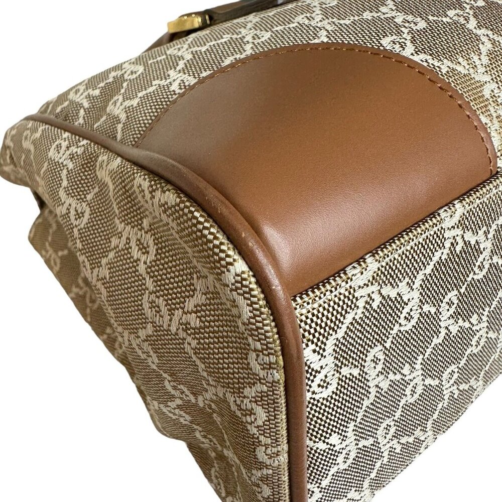 ROBERTA DI CAMERINO Satchel Shoulder Hand Bag Brown Monogram Logo Double Handles - Picture 7 of 15